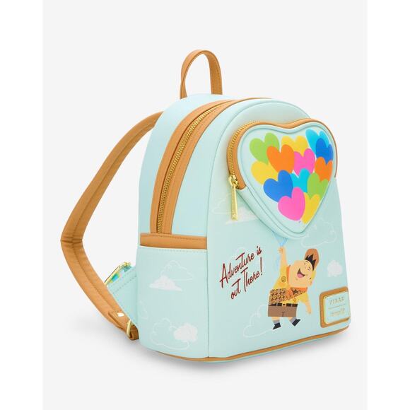 Loungefly Disney Pixar Up Russell Heart Balloons Mini Backpack- NWT - Picture 2 of 4